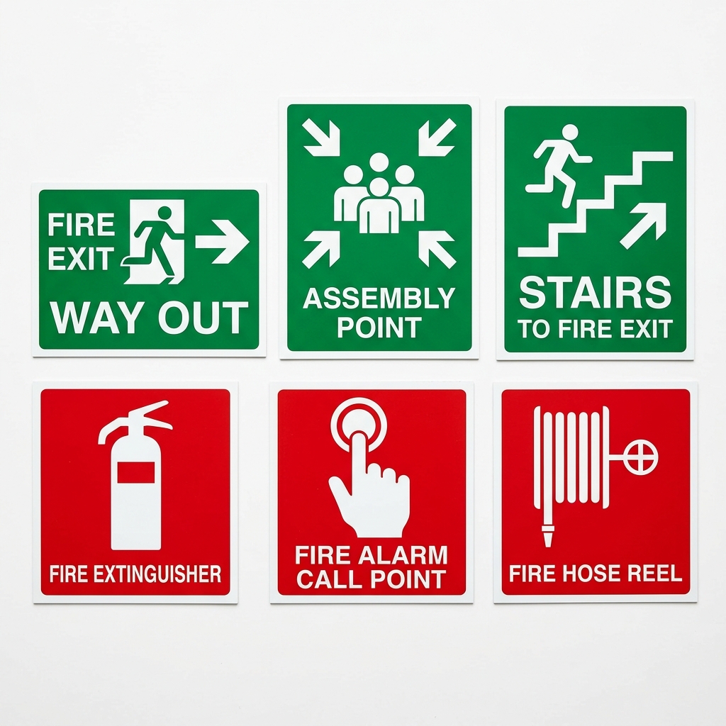 Fire Safety Signs Collection